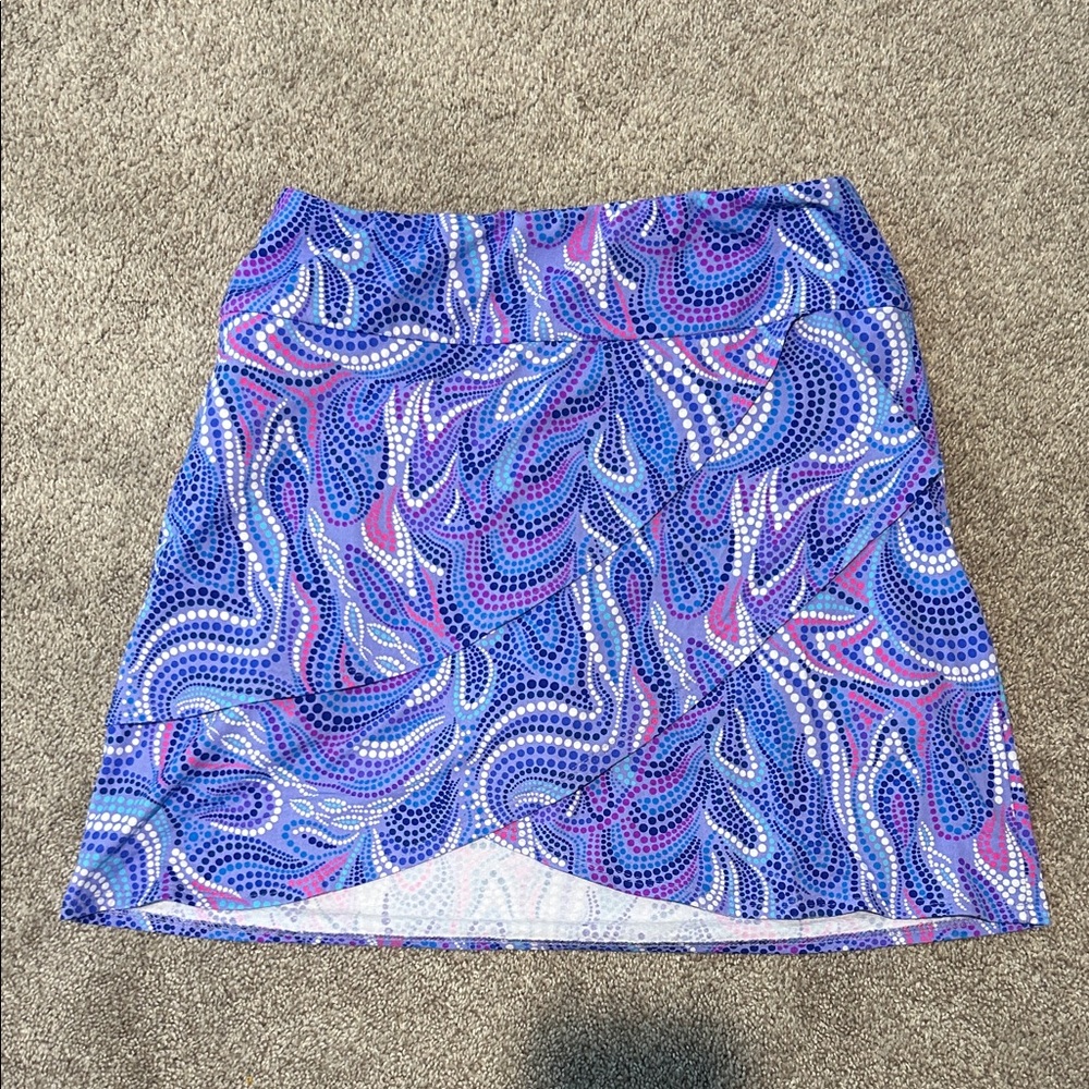 IBKUL Vibrant Blue and Purple Mini Skirt